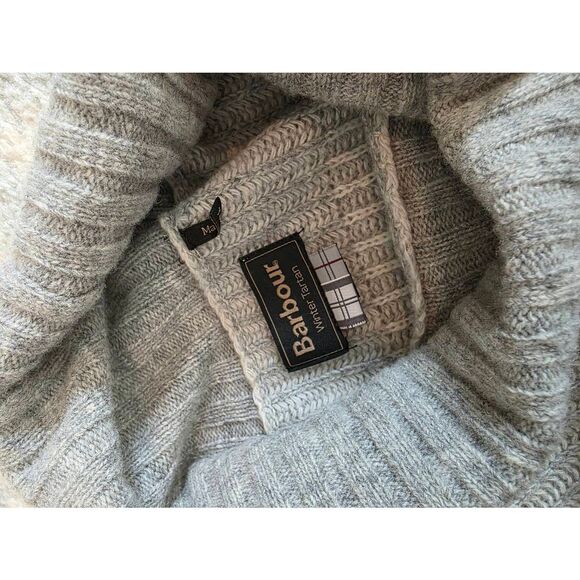 Barbour Grey Wool Poncho S - Picture 9 of 11
